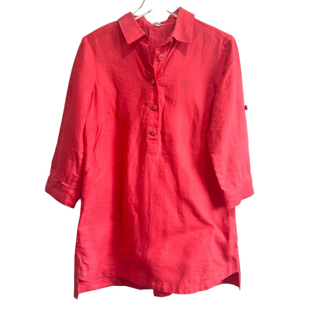 Feraud Linen Blend Tunic Blouse 40/38